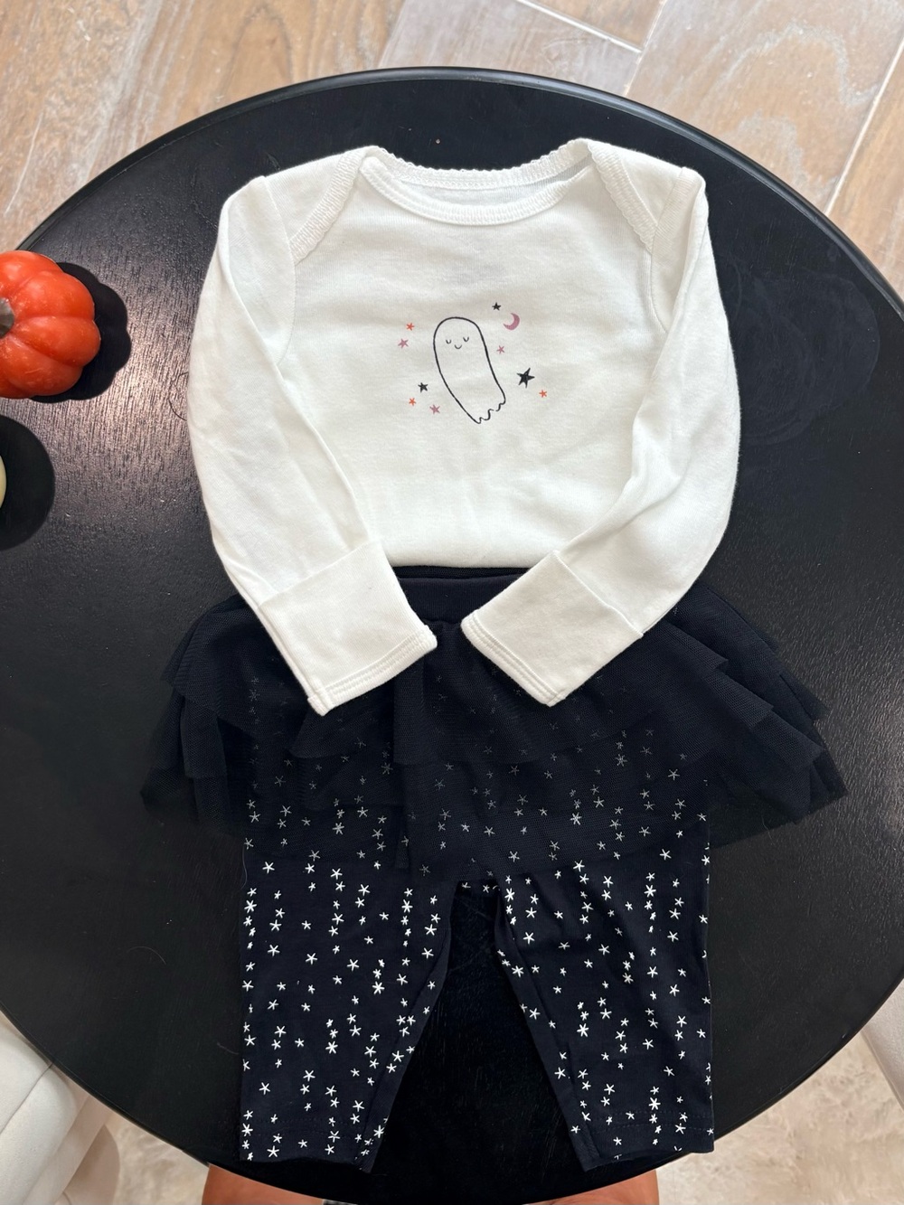 Carter's NWT White Ghost Top with Black Star Tulle Leggings - Picture 11 of 11